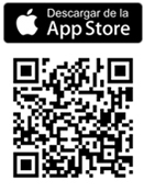 Escanea o toca la imagen del código QR con el enlace para descargar la aplicación móvil de GTR Plus en la tienda de App Store